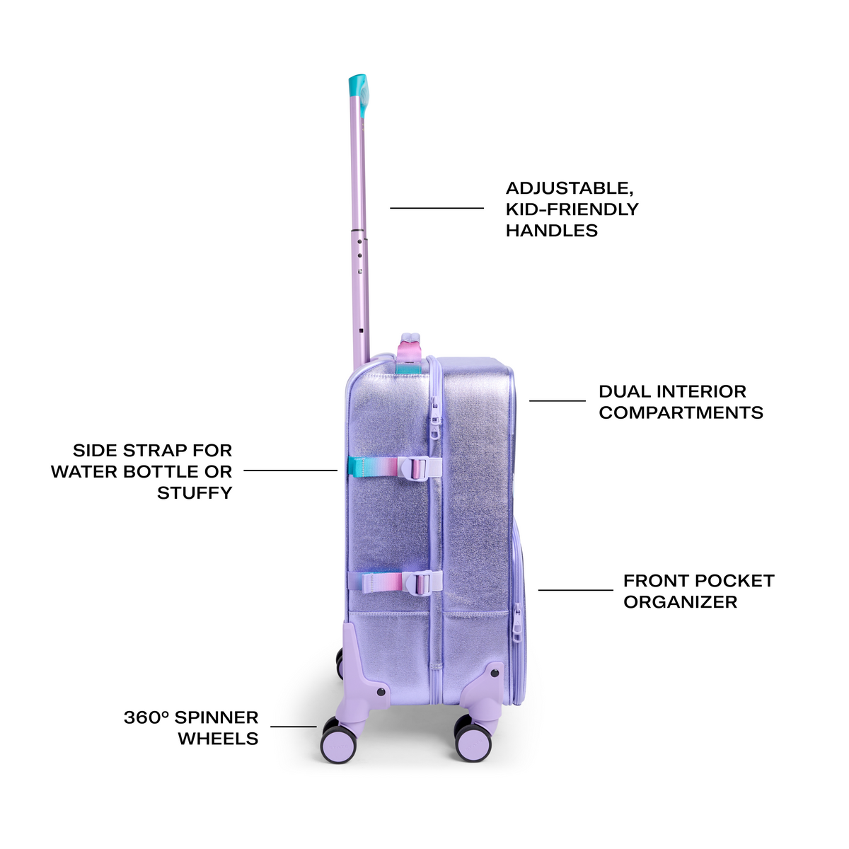 Image showing features of STATE Bags logan carry-on suitcase 