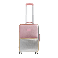 STATE Bags Logan Carry-On Suitcase Pink/Silver Front View Click to Zoom