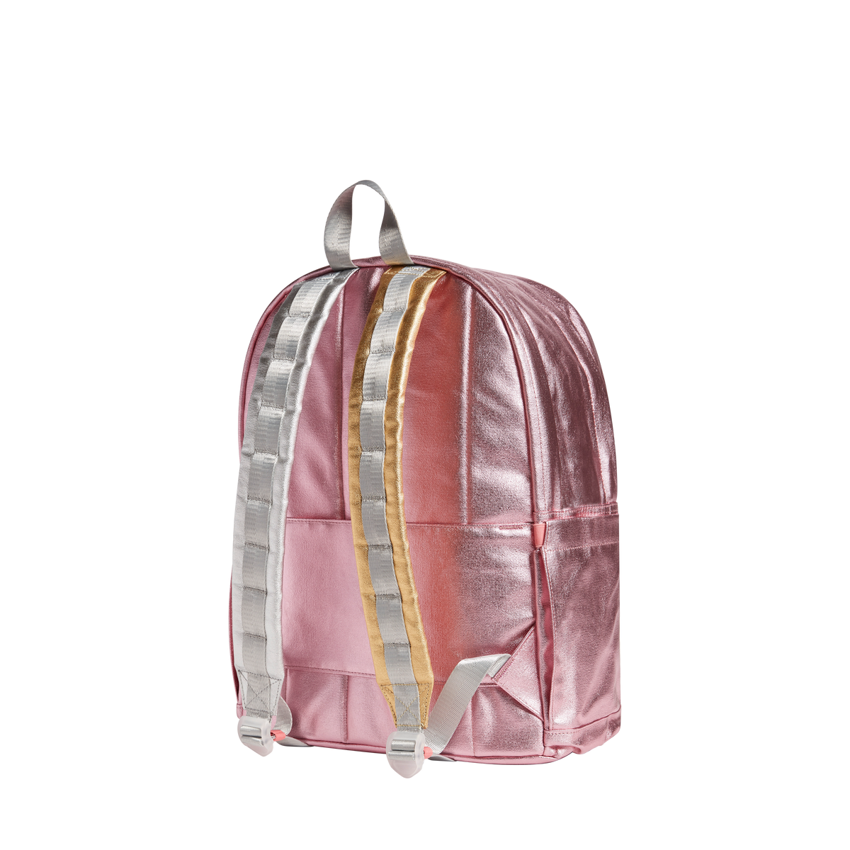 state bags kane kids large backpack metallic pink/silver back view click to zoom
