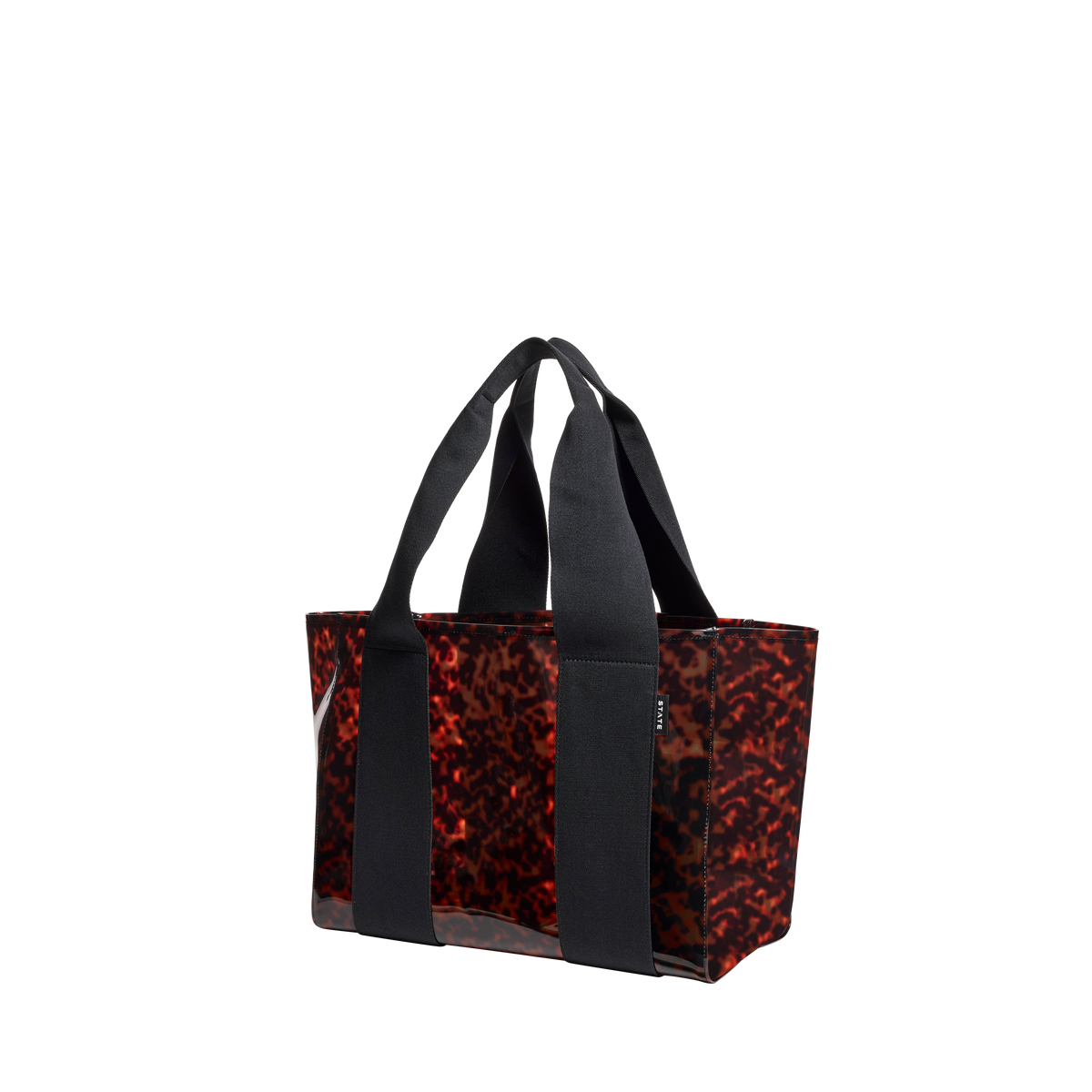 state bags Wellington cabana tote TPU tort 24 back view side angle click to zoom
