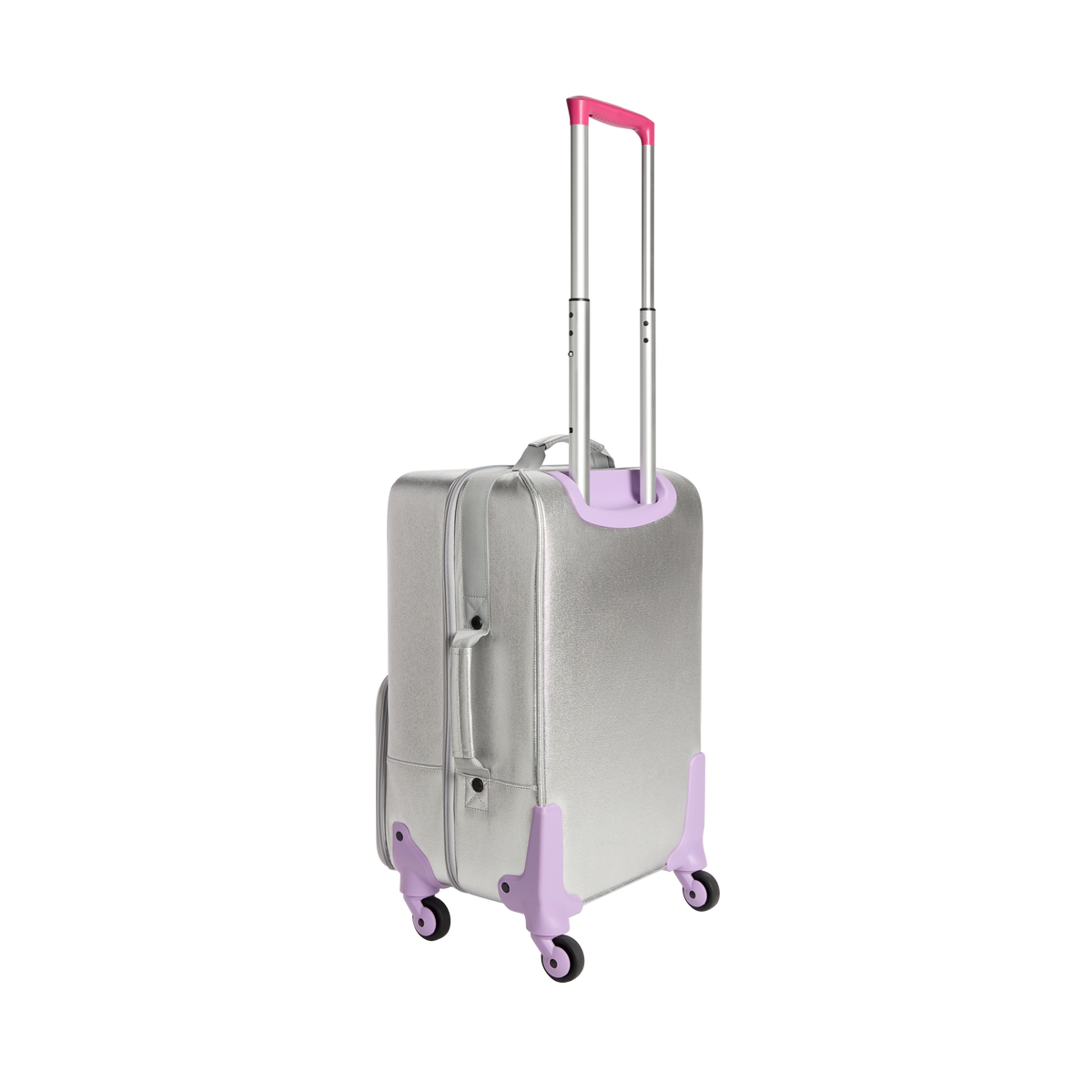 State Bags Logan Suitcase Metallic Fuzzy Hearts Back Angle View Click to Zoom
