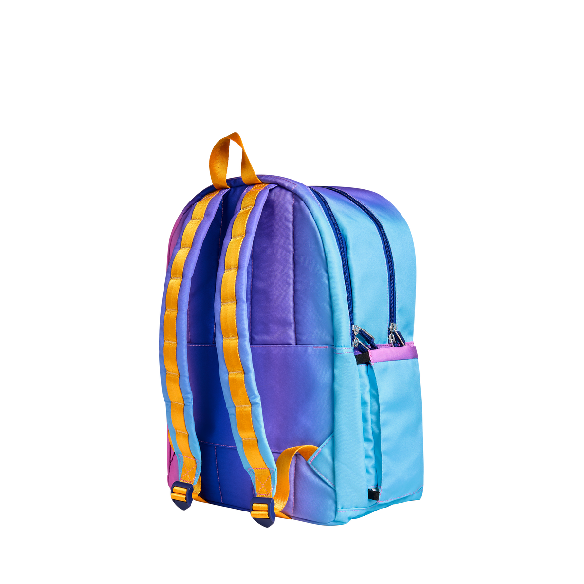 STATE Bags Kane Kids Large Recycled Polycanvas Blue/Pink Gradient Back View Click to Zoom