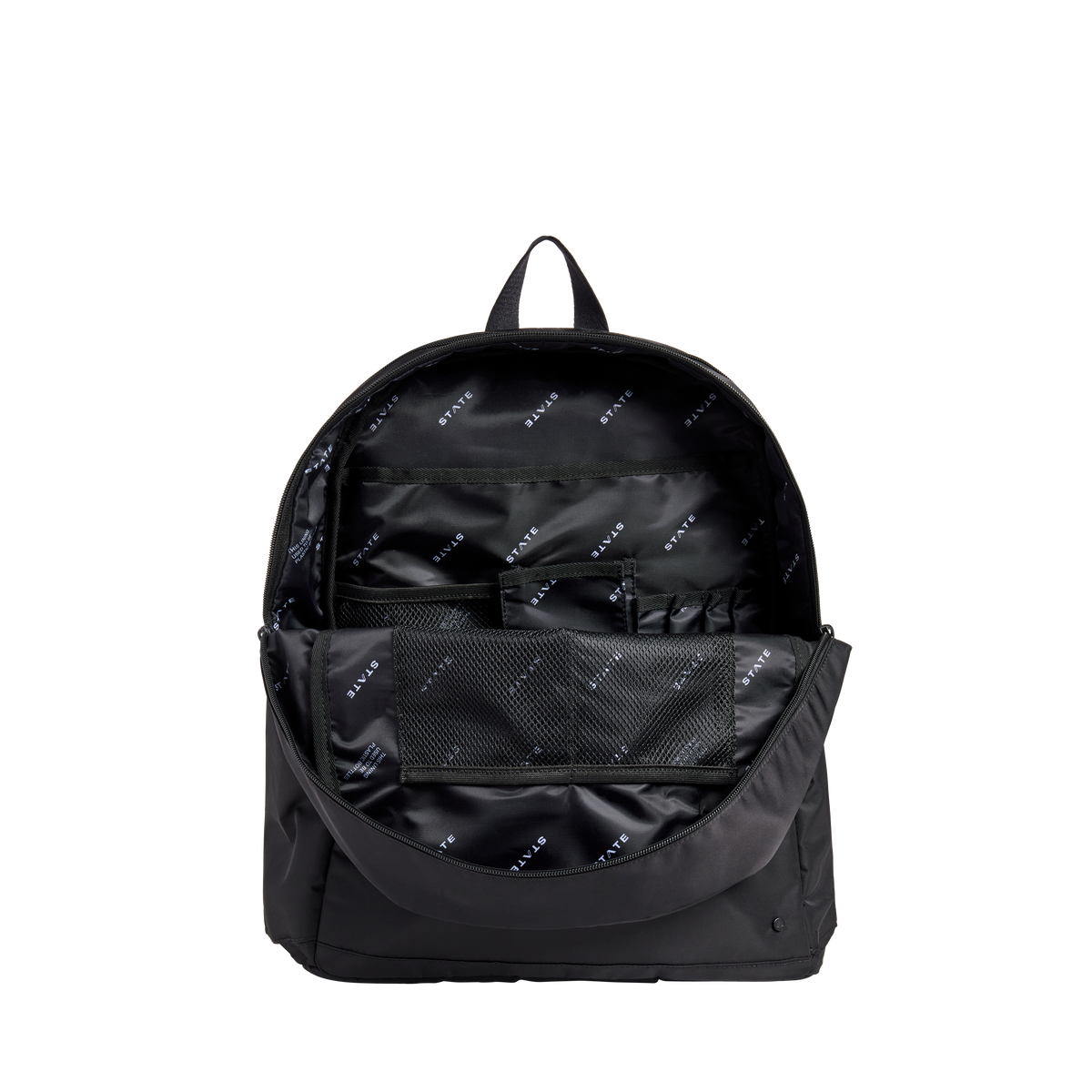 STATE Bags Evan Double Pocket Large Backpack Interior  View Click to Zoom