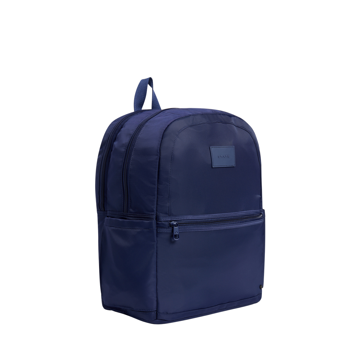 STATE Bags Evans DOuble Pocket Navy Side View Click to Zoom