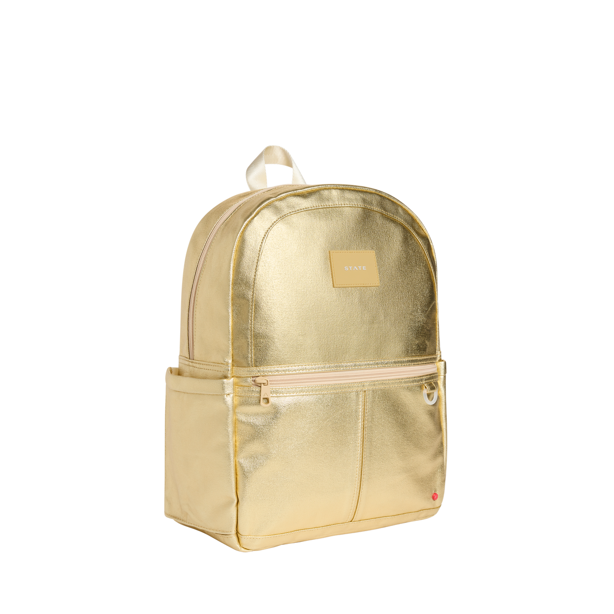 STATE Bags Kane Kids Backpack Metallic Gold Side View Click to Zoom