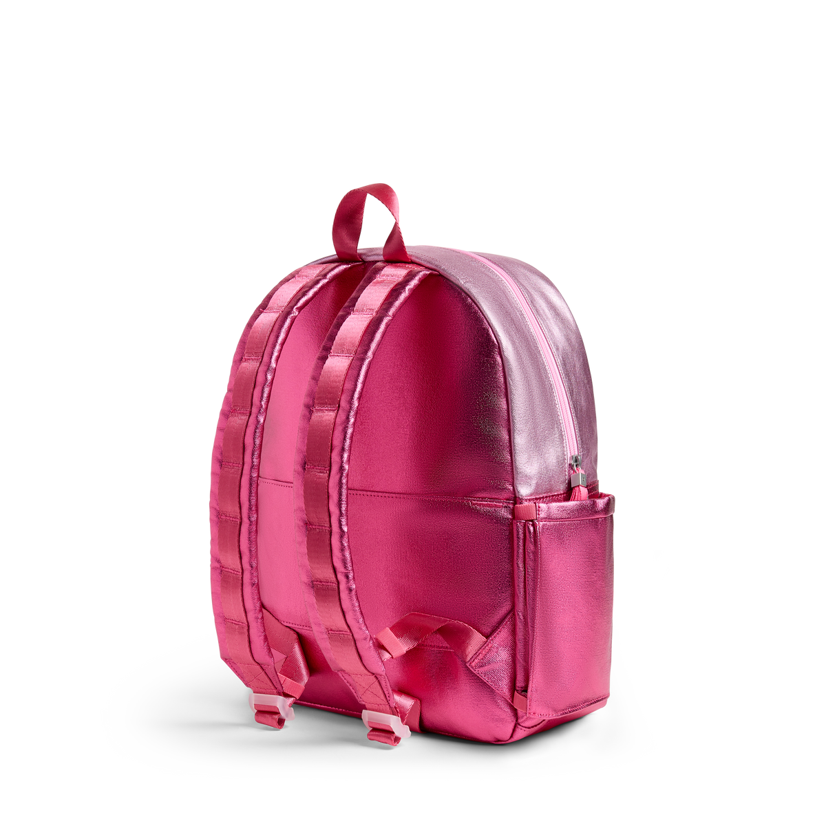 STATE Bags Kane Backpack Metallic Pink/Hot Pink Colorblock Back Side View Click to Zoom