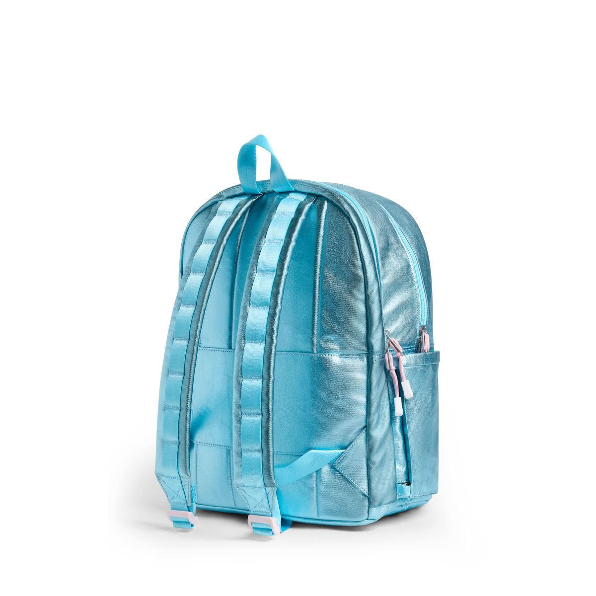 STATE Bags Kane Double Pocket Backpack Metallic Clouds Back View Click to Zoom