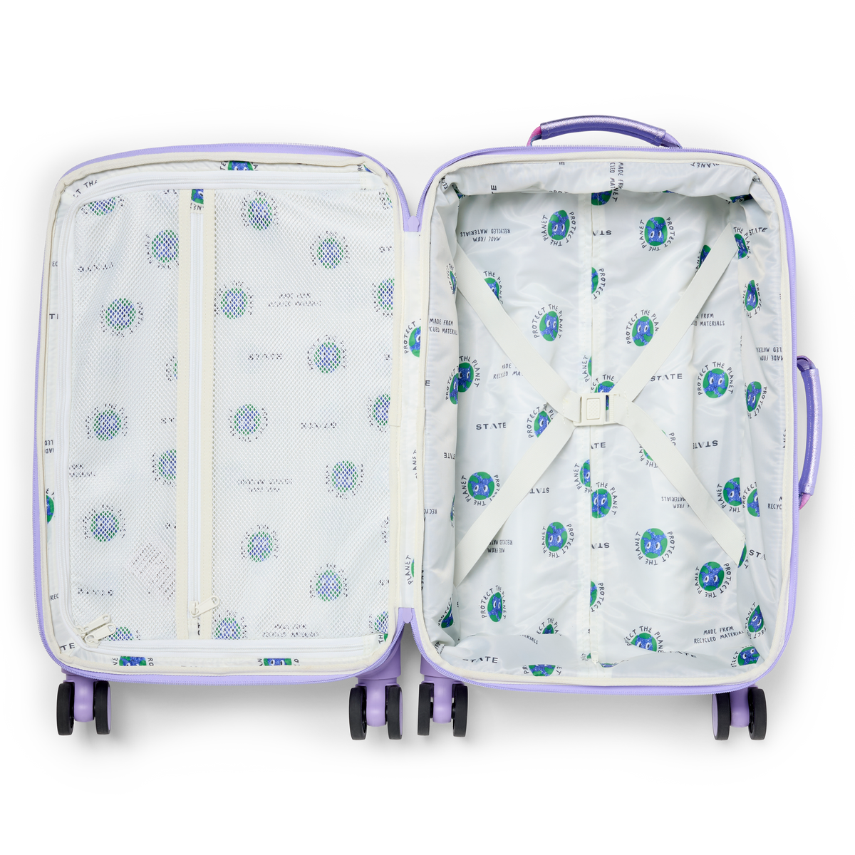 STATE Bags Logan Carry-On Suitcase Butterflies Overhead View Click to Zoom