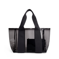 STATE Bags Wellington Cabana Tote Black Clear Front View Click to Zoom