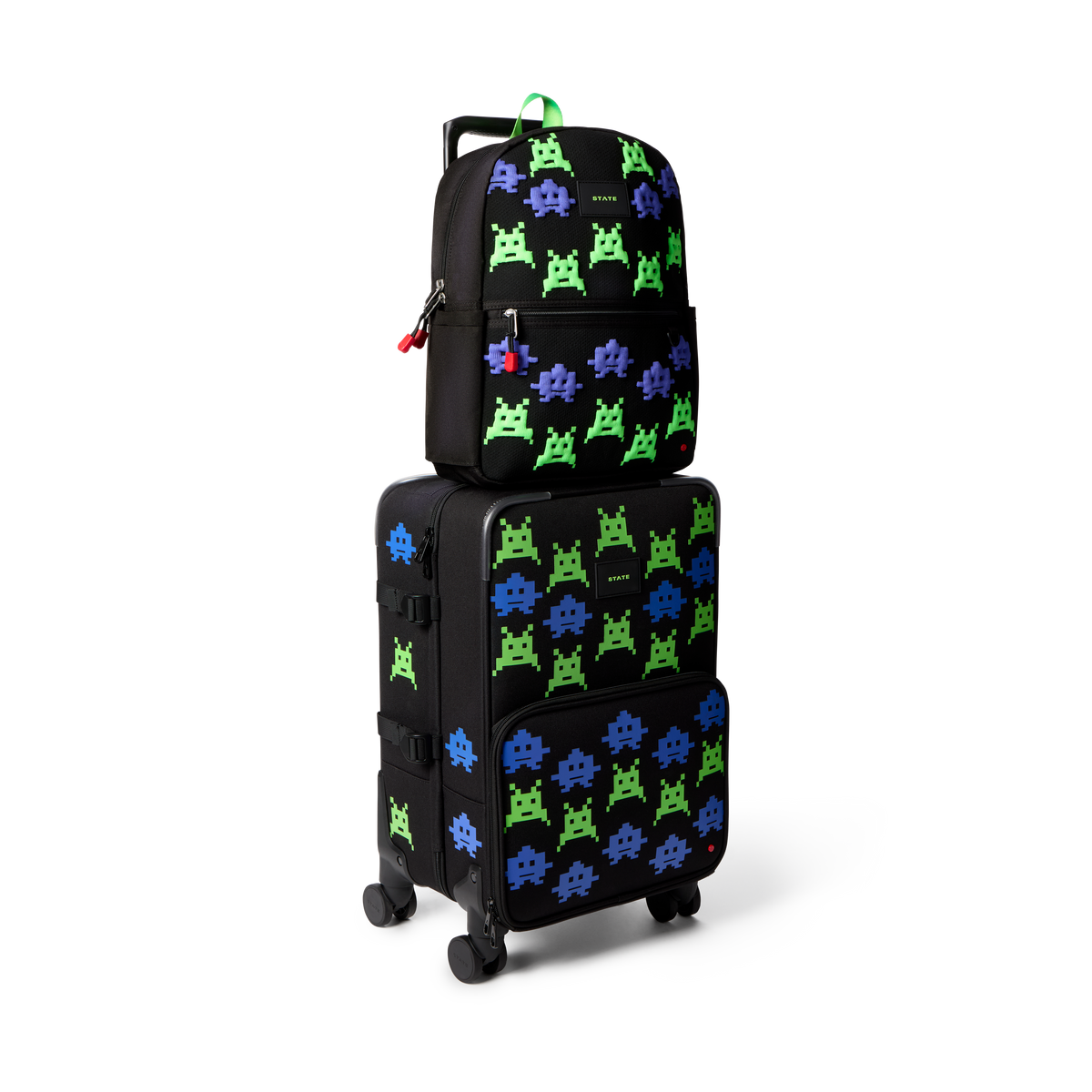 STATE Bags Logan Carry-On Suitcase Arcade bundle side view click to zoom
