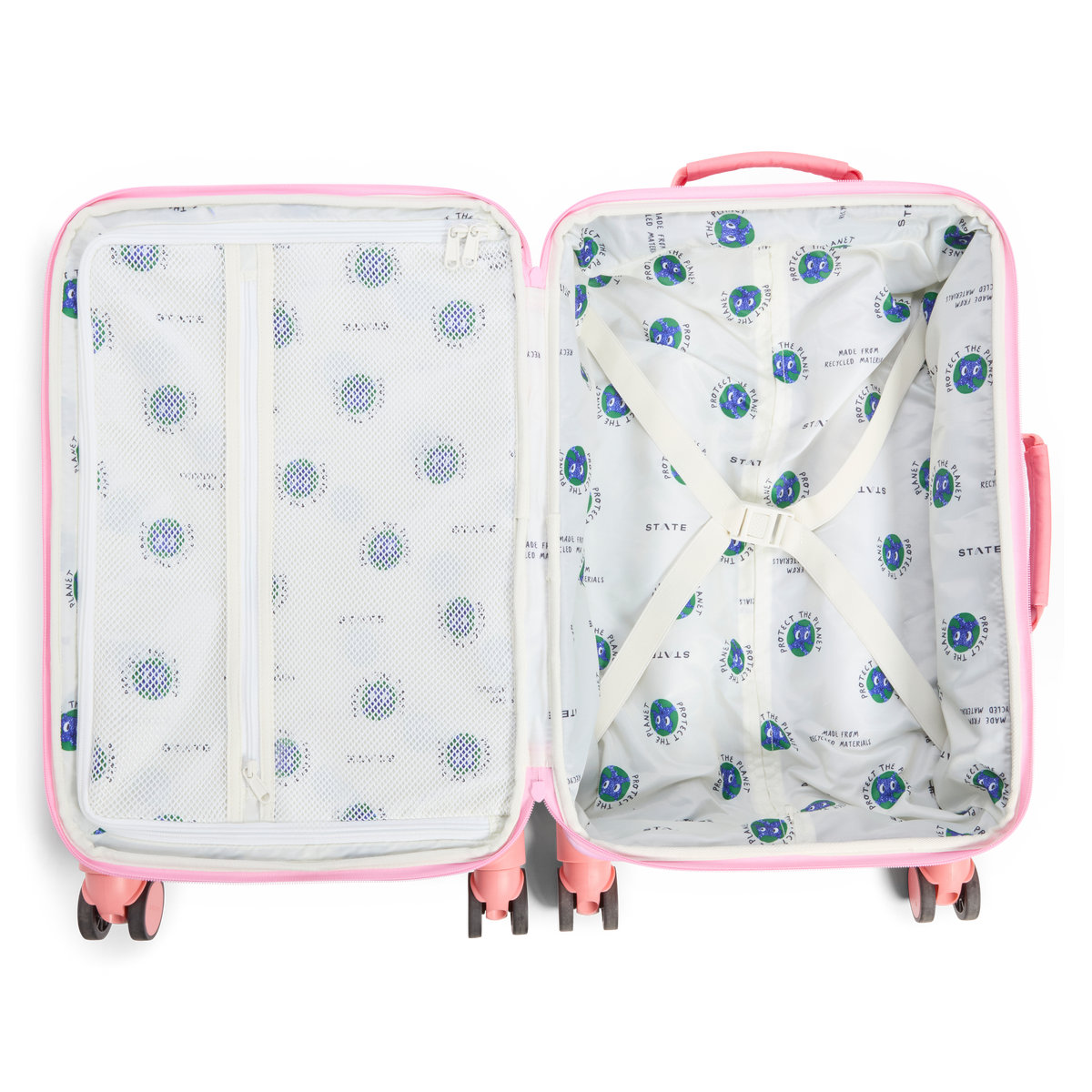 STATE Bags Logan Carry-On Suitcase Sunset Overhead Interior View Click to Zoom