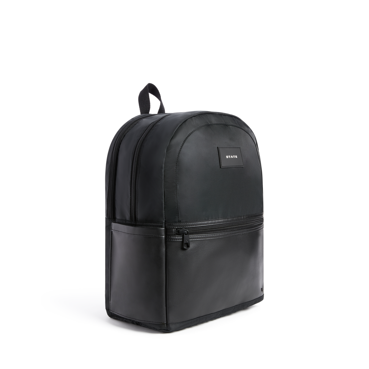 STATE Bags Evan's Double Pocket Black Side View Click to Zoom