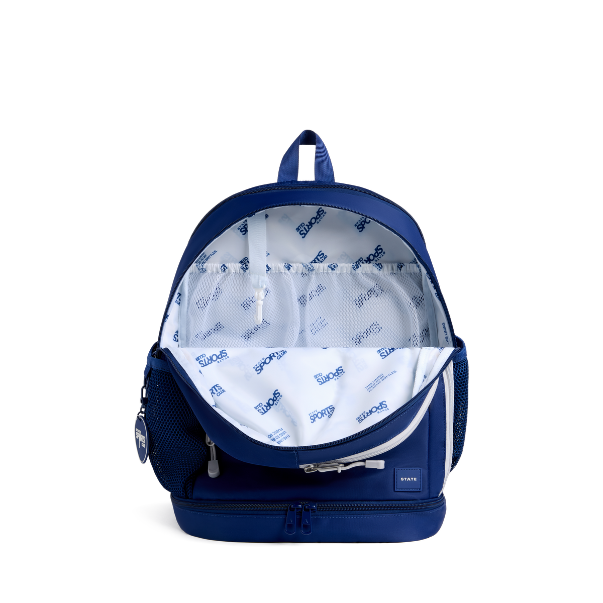 STATE Bags Lenox Tennis Bag Navy Interior View Click to Zoom