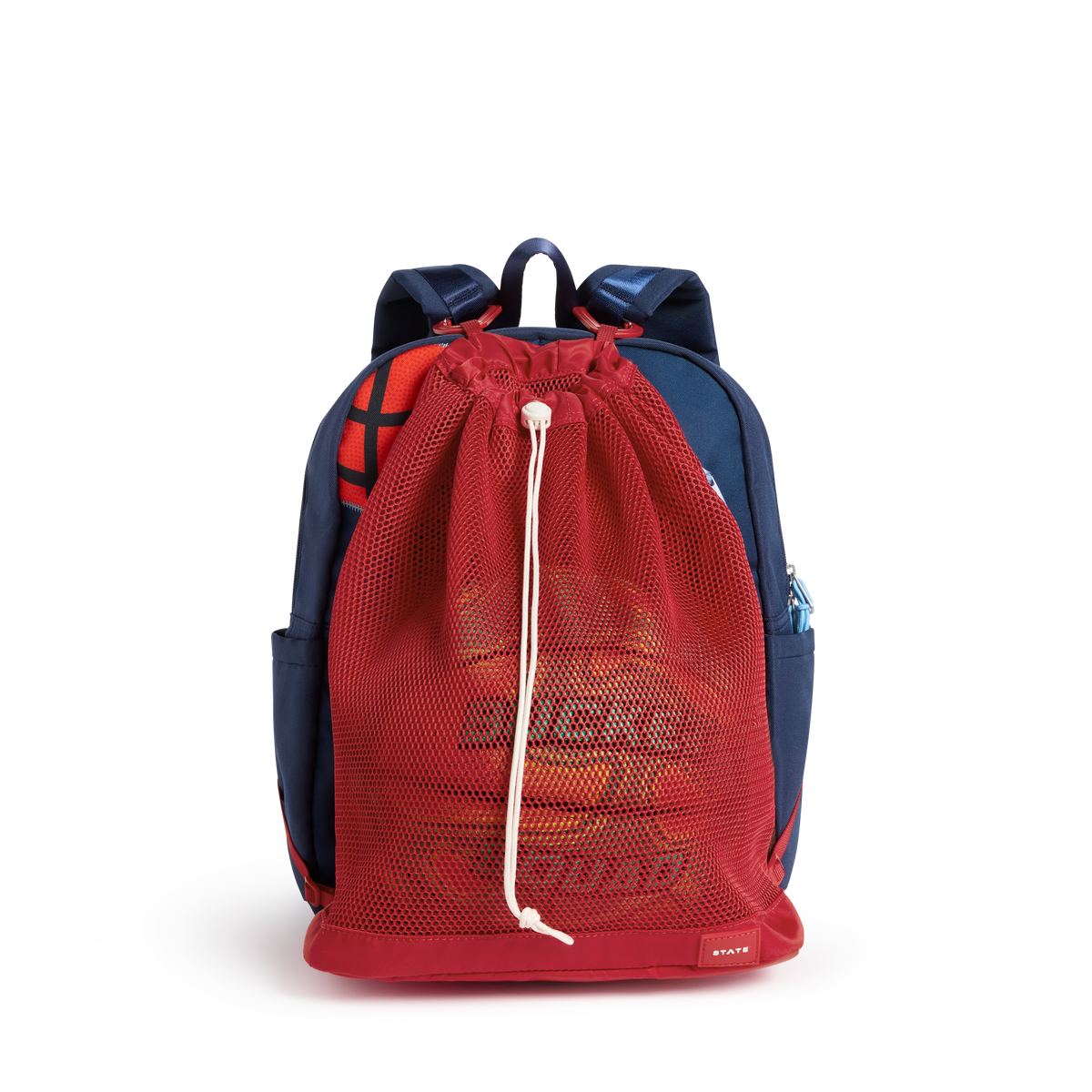 STATE Bags Kane Ball Bag Red Front View on backpack click to zoom
