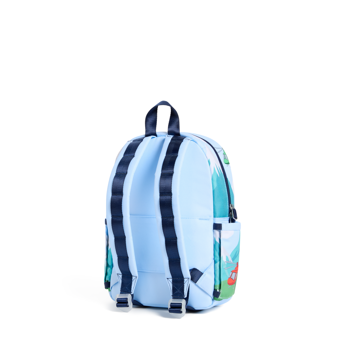 STATE Bags Kane Kids Mini Backpack Recycled Polycanvas Helicopters Back View Click to Zoom