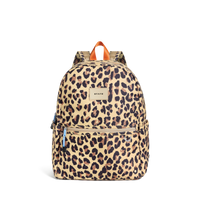STATE Bags Kane Double Pocket Backpack Leopard Front View Click to Zoom