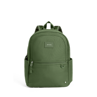 STATE Bags Kane Double Pocket Backpack Olive Front View Click to Zoom