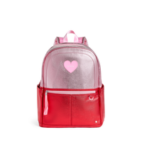 STATE Bags Kane Double Pocket Backpack Pink / Red Colorblock front view click to zoom