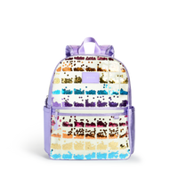 STATE Bags Kane Backpack Lilac Quilted Sequins Front View Click to Zoom