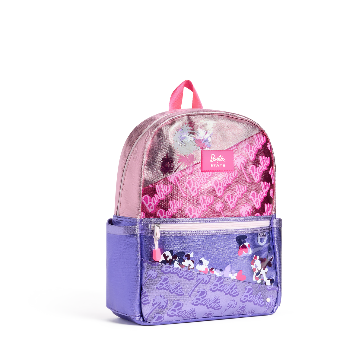 STATE x Barbie™ Kane Backpack Barbie Quilted Sequin Front Side View Click to Zoom