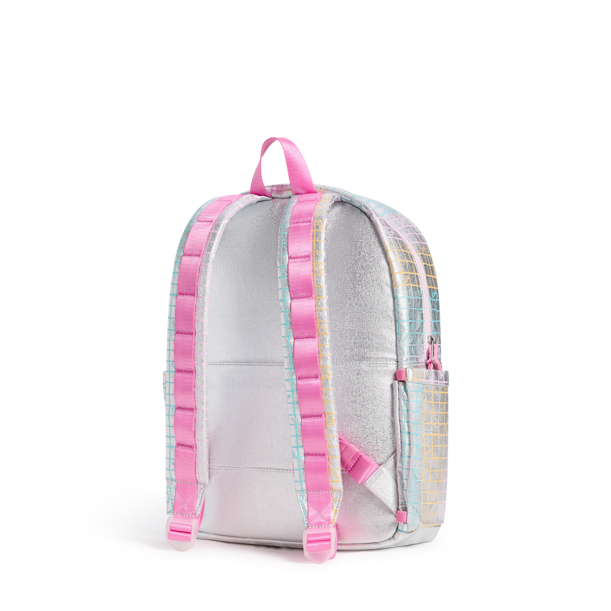 STATE x Barbie™ Kane Backpack Metallic Grid & hearts back view click to zoom
