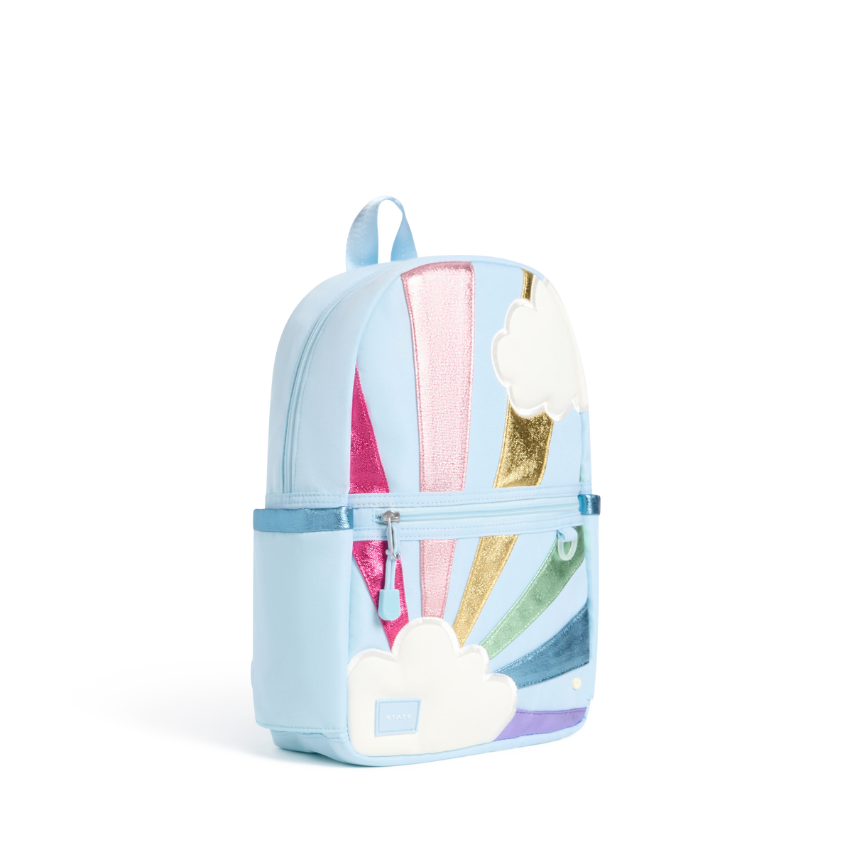 STATE Bags Kane Mini Backpack Rainbow Clouds Side View Click to Zoom