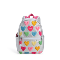 STATE Bags Kane Mini Backpack Happy Fuzzy Hearts Front View Click to Zoom