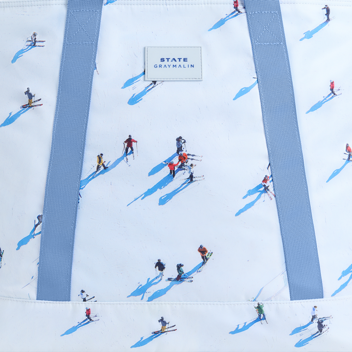 STATE x Gray Malin Graham XL Tote Skiers Up close