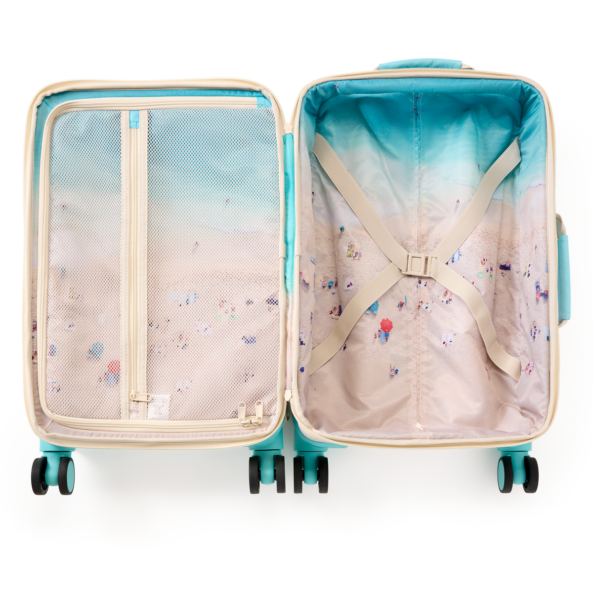 STATE x Gray Malin Logan Carry-On Suitcase Interior View Click to Zoom